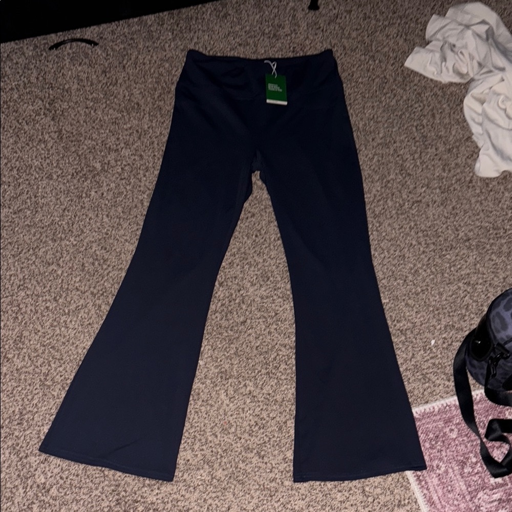 HALARA Navy Blue Flare Pants